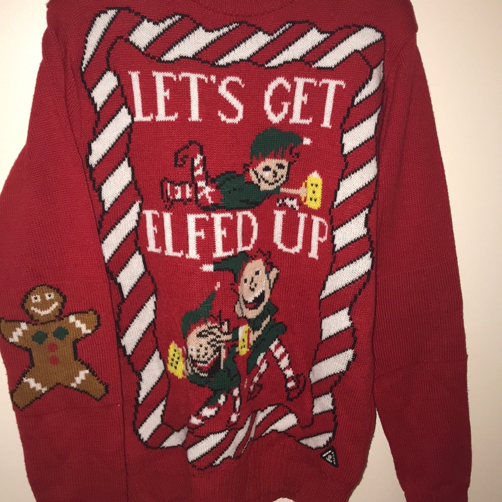 Ugly Christmas sweater “Lets get Elfed up”